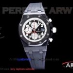 JF Factory Audemars Piguet Limited Edition Royal Oak Offshore 7750 Chrono 42MM Watches -  316L Black Steel Case Black Rubber Band